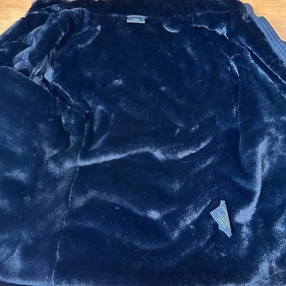 32 Degrees Women's Puffer Jacket‎ Sz M Heat Quilted Black Fur Lined Outdoor